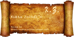 Kukta Zoltán névjegykártya