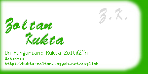 zoltan kukta business card